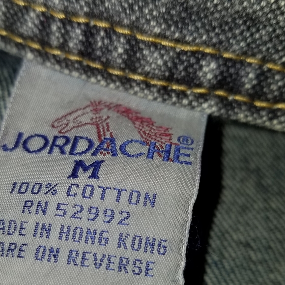 Men's Vtg 80s Jordache Colorblock Jean Jacket M Streetwear Hip Hop Rocker - Picture 9 of 11